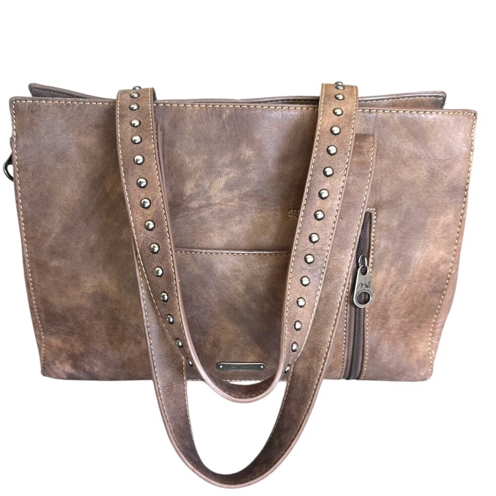 Montana West Concealed Carry Brown Tasseled Medium Purse Western Boho Safety - Picture 2 of 10